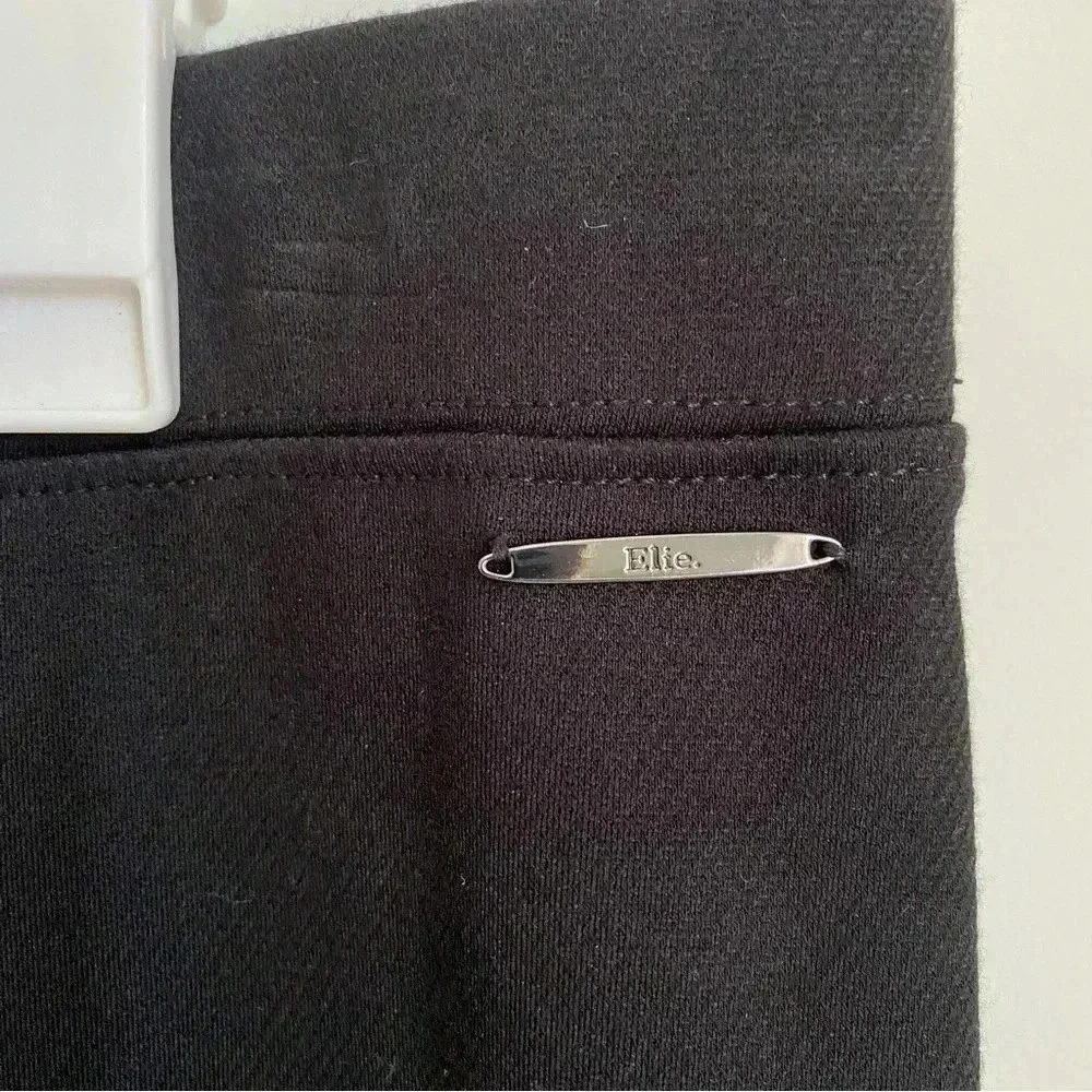 NEW Elie Tahari stretch dress straight leg pants with slits L - Picture 6 of 6